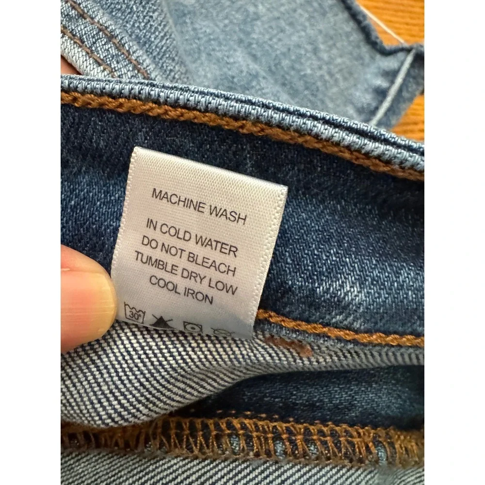 Judy Blue High Waist Back Flap Pockets Denim Shorts Women Size M Raw Hem Stretch